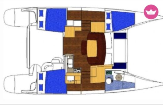 Catamaran Fountaine Pajot Mahe 36 Plan du bateau