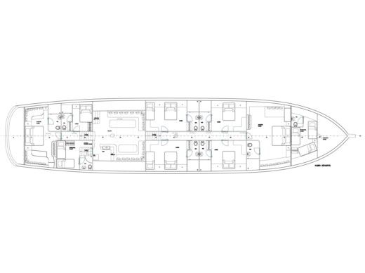 Gulet Gulet 40m Planimetria della barca