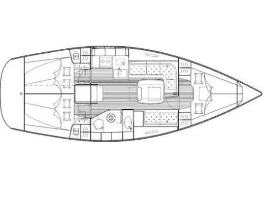 Sailboat BAVARIA 35 C Boat layout