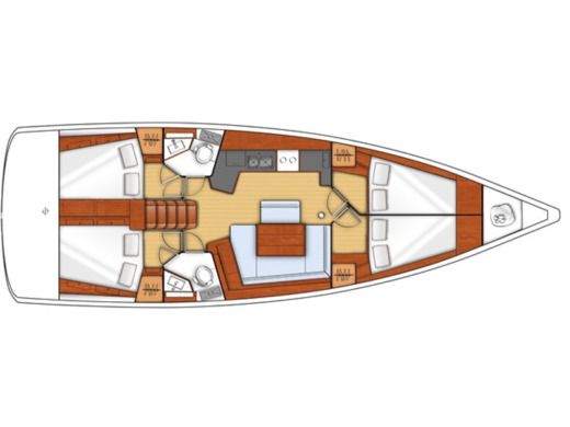 Sailboat BENETEAU OCEANIS 45 boat plan