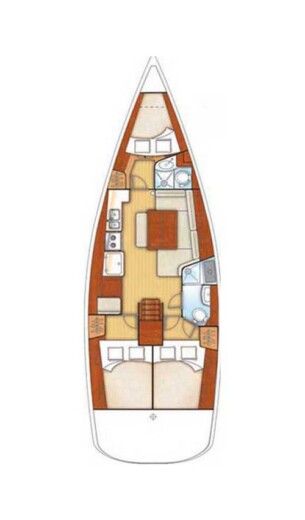 Sailboat BENETEAU OCEANIS 40 Boat layout