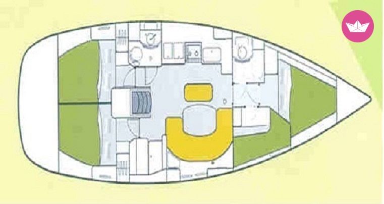 Sailboat Beneteau Oceanis Clipper 411  