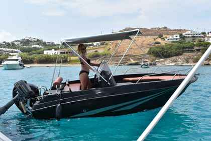 Rental Boat without license  Crazy Waters 450 LA Black Edition (FUEL INCLUDED) Mykonos