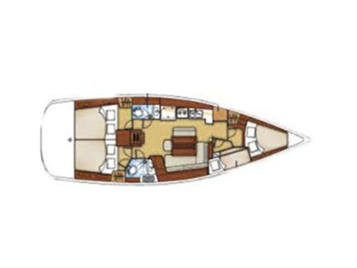 Sailboat BENETEAU OCEANIS 43 Family Boot Grundriss