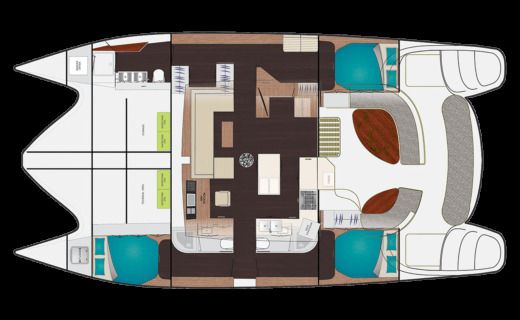 Catamaran Xquisite Yachts Sail 50 Plus boat plan