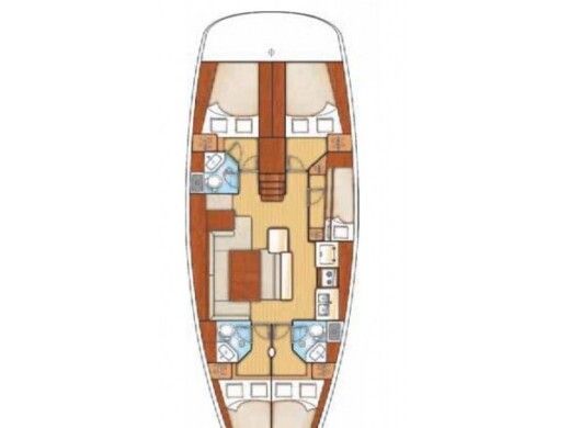 Sailboat BENETEAU OCEANIS 50 boat plan