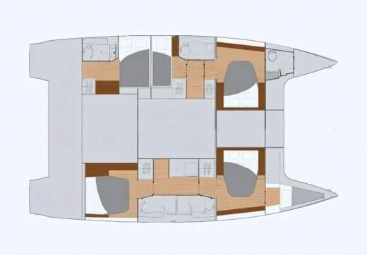 Catamaran Fontaine Pajot Saona 47 Plano del barco