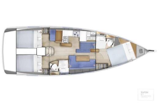 Sailboat Sun Odyssey 40.3 Σχέδιο κάτοψης σκάφους