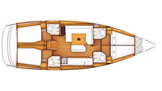 Sailboat Jeanneau Sun Odyssey 469 (Private Half Day Trips Heraklion) Σχέδιο κάτοψης σκάφους