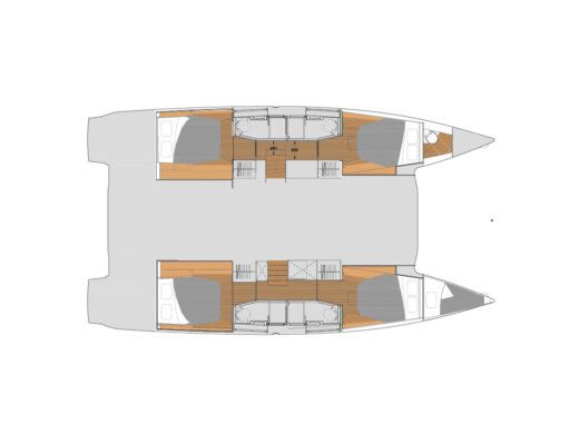 Catamaran Fountaine Pajot Elba 45 boat plan