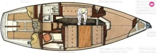 Sailboat Rethana Rethana 25 Σχέδιο κάτοψης σκάφους