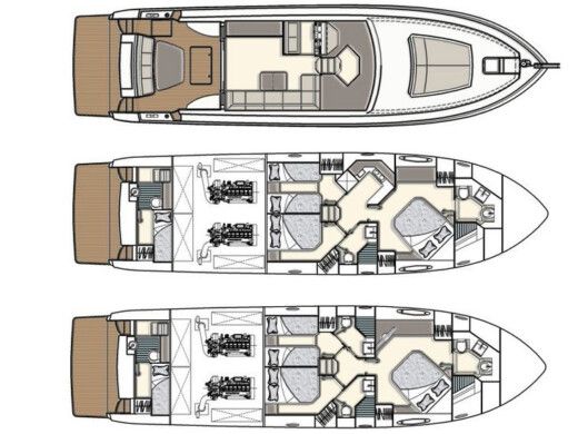 Motorboat Uniesse  55 Boat layout