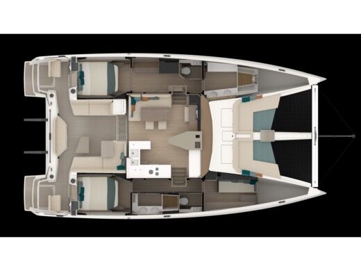 Catamaran  Nautitech 48 Open Boat design plan