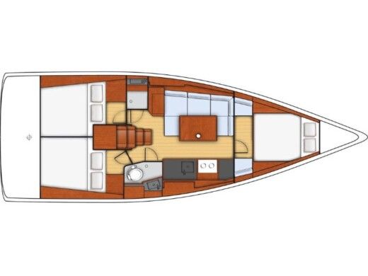 Sailboat Beneteau Oceanis 38 boat plan