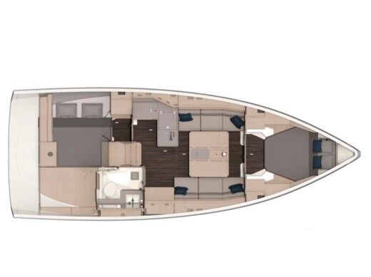 Sailboat  Dufour 37 boat plan