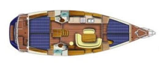 Sailboat Jeanneau Sun Odyssey 45 Plano del barco
