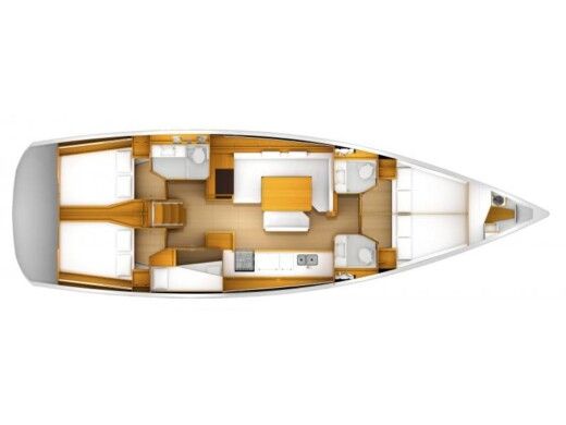 Sailboat Jeanneau Sun Odyssey 519 Plano del barco