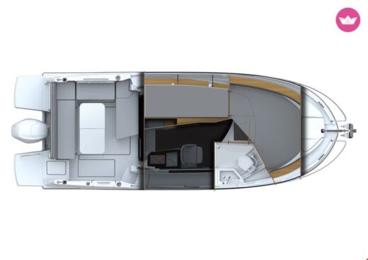 Motorboat Beneteau Antares 8 OB2, Mercury 250 Boat layout