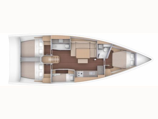 Sailboat  Dufour 430 Plan du bateau