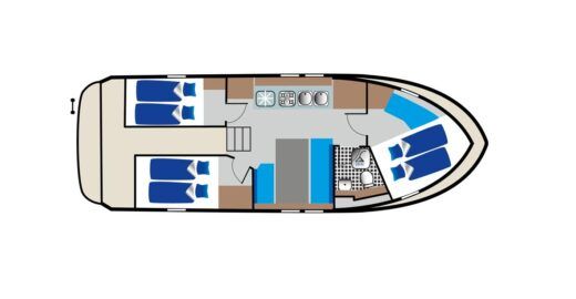 Houseboat Delphia Escape 1080 Boot Grundriss