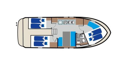 Houseboat Delphia Escape 1080 Plan du bateau