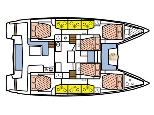 Catamaran LAGOON 50 boat plan
