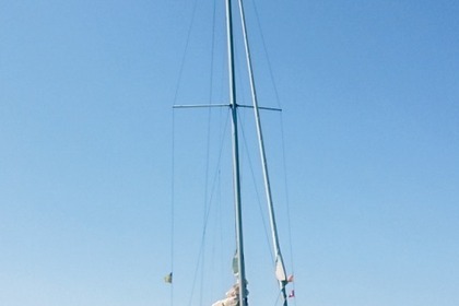 Sailboat with moorage in Ibiza town