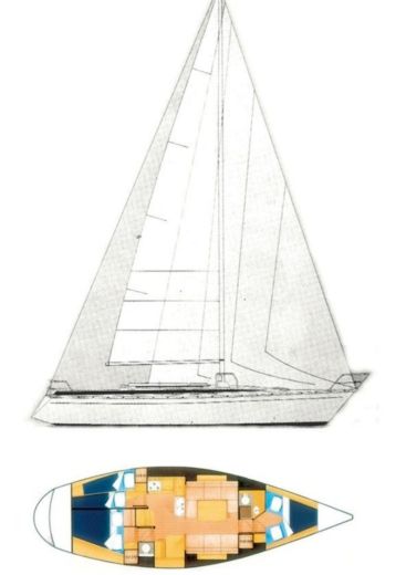 Sailboat Grand Soleil GS 39 Planimetria della barca