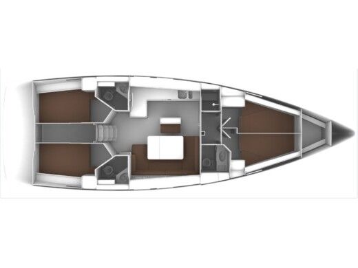 Sailboat Bavaria Cruiser 46 Plattegrond van de boot