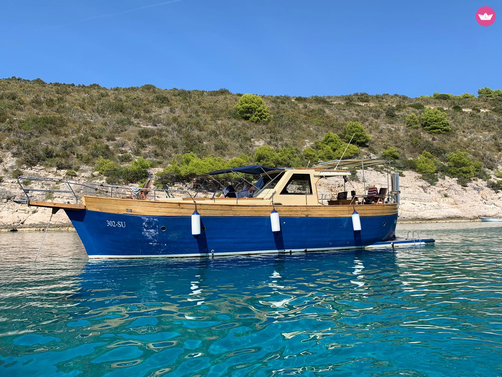 Traitional Croatian Boat Leut Vagabundo in Split  