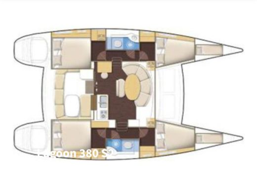 Catamaran Lagoon 380 S2 Plano del barco