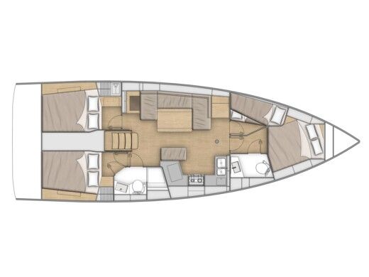 Sailboat Beneteau Oceanis 40.1 Boat design plan