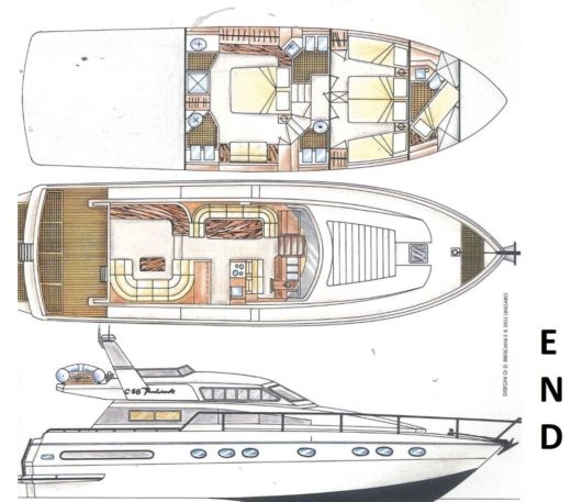 Motor Yacht Italcraft 58 c special Planta da embarcação