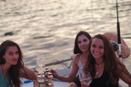 Sunset and diner in the bay