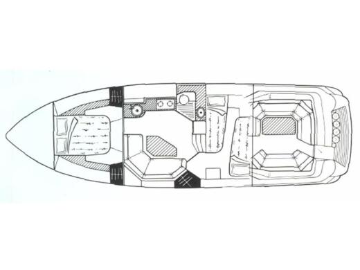 Motorboat Sunseeker 38 Martinique Plattegrond van de boot