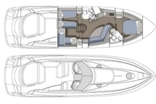Motorboat Sunseeker Portofino 53 Plano del barco