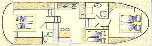 Motorboat Star Yacht 1520 Boot Grundriss