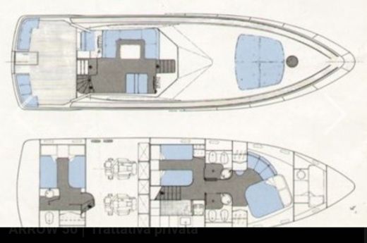 Motorboat Sunkiss Arrow 50 Planimetria della barca