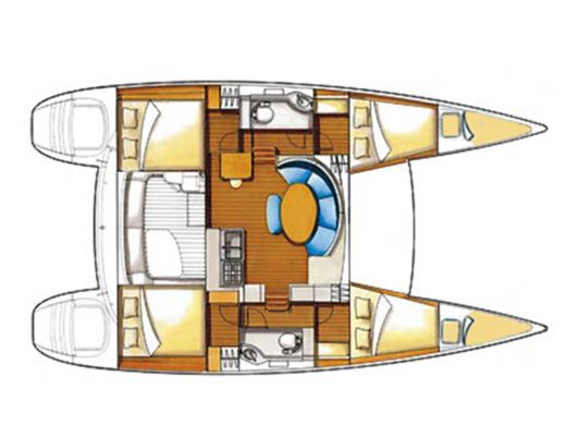 Catamaran Lagoon Lagoon 380 Boat design plan