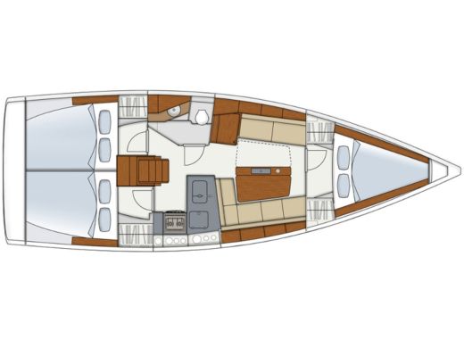 Sailboat HANSE 345 Boat design plan