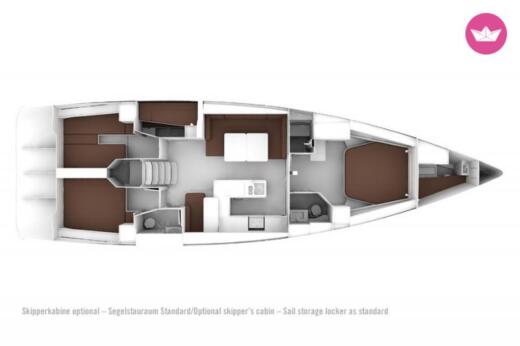 Sailboat BENETEAU Oceanis 38 boat plan