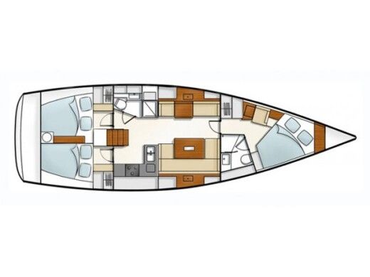 Sailboat HANSE 430 Plan du bateau