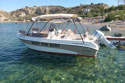 Rental Boat without license  luxury karel paxos 170 Stegna, Rhodes
