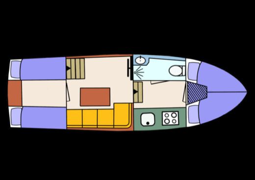 Houseboat Isala Duetvlet 900 AK boat plan