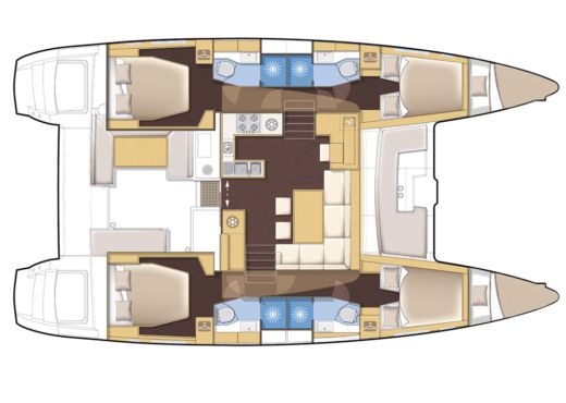 Catamaran Lagoon Lagoon 450 boat plan