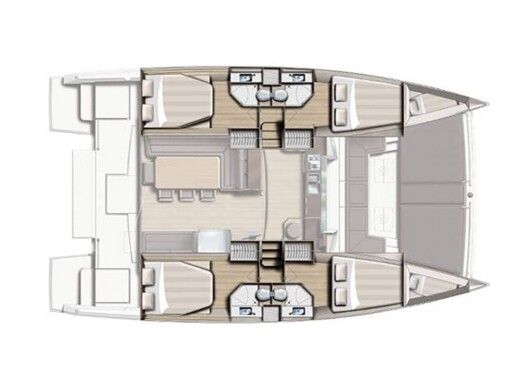 Catamaran  Bali 4.3 Plan du bateau
