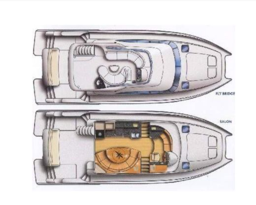 Motorboat CATAMARAN 464 Σχέδιο κάτοψης σκάφους