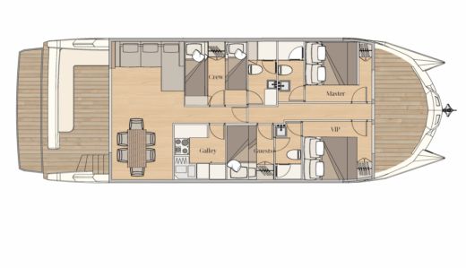 Motor Yacht Overblue Overblue 54 Boat layout