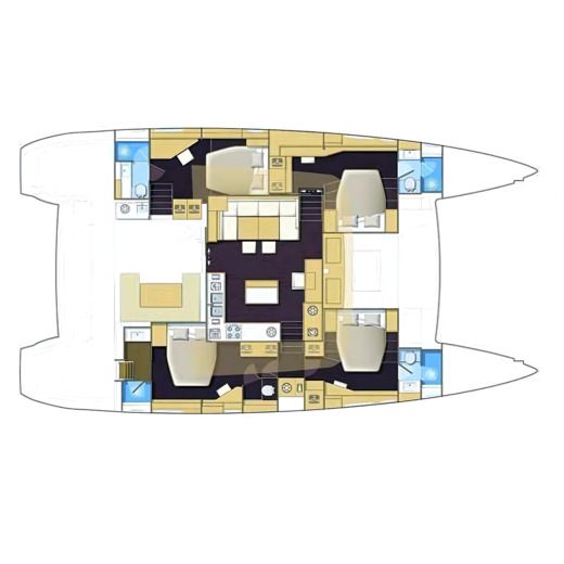 Catamaran Lagoon Lagoon 560 Planimetria della barca