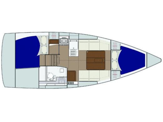 Sailboat DUFOUR 310 Grand Large boat plan